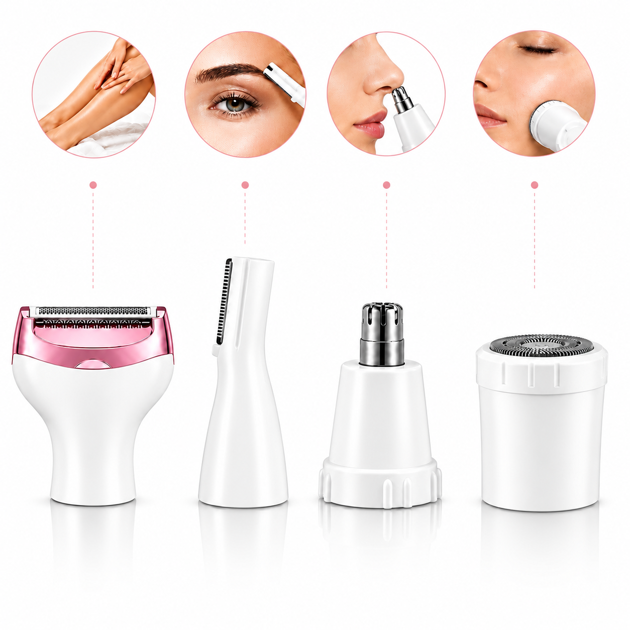 4-in-1 Beauty Shaver – Rasoir Femme Sans Fil